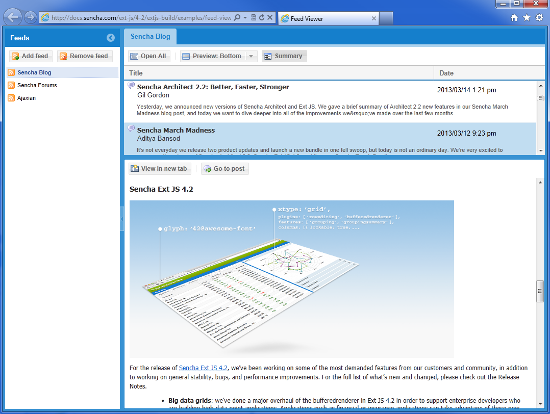 extjs 6.2 kitchen sink classic