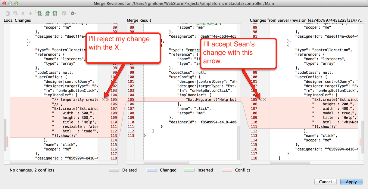 Richard’s WebStorm - Sean’s merge revision accepted in Main metadata file